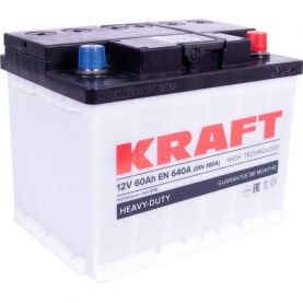 Автомобільний акумулятор KRAFT 6СТ-60Ah АзЕ 640A (EN)