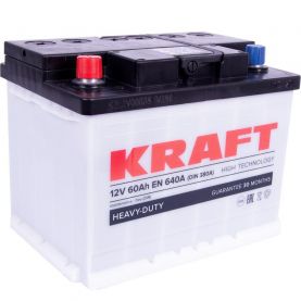Автомобільний акумулятор KRAFT 6СТ-60Ah Аз 640A (EN)