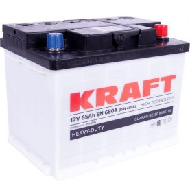 Автомобільний акумулятор KRAFT 6СТ-65Ah АзЕ 680A (EN)