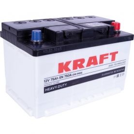 Автомобильный аккумулятор KRAFT 6СТ-75Ah АзЕ 750A (EN)