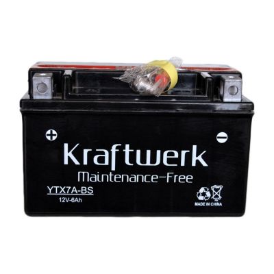 Акумулятор мото KRAFTWERK 6Ah YTX7A-BS