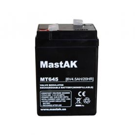 Аккумулятор тяговый MastAK AGM 4,5Ah 6V MT645