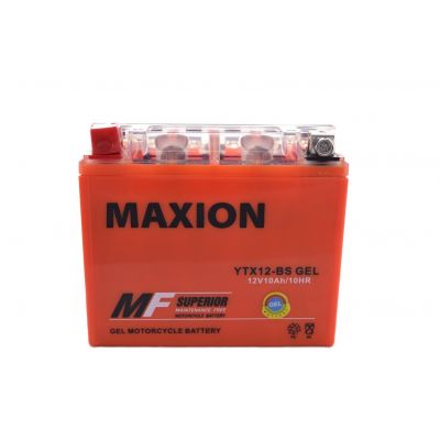 Мото акумулятор MAXION GEL 6СТ-10Ah Аз 12В 130А (EN) YTX12-BS GEL