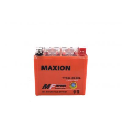 Мото акумулятор MAXION YTX 5Ah GEL YTX5L-BS
