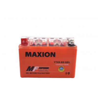 Мото акумулятор MAXION GEL 6СТ-9Ah Аз 12В 120А (EN) YTX9-BS GEL
