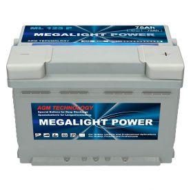 Акумулятор тяговий стаціонарний Megalight AGM 75Ah АзЕ12V Megalight 75