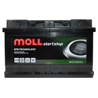 Автомобильный аккумулятор MOLL EFB 6СТ-65Ah АзЕ 680A (EN) 82065