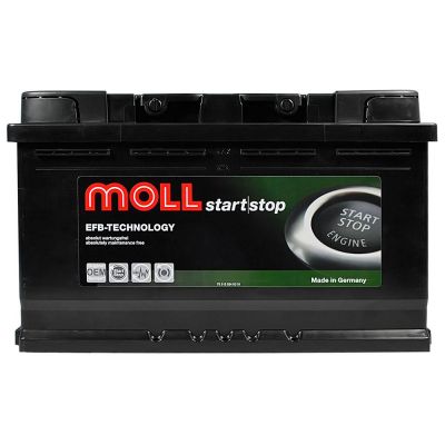 Автомобильный аккумулятор MOLL EFB 6СТ-80Ah АзЕ 800A (EN) 82080