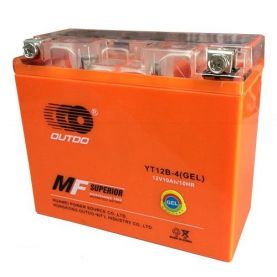 Мото аккумулятор YT 12B-4 (GEL) OUTDO (12V, 10A)