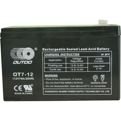 Аккумулятор тяговый OUTDO AGM 7Ah 12V OT 12-7