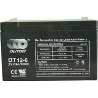 Аккумулятор тяговый Outdo AGM 12Ah 6V OT 12-6