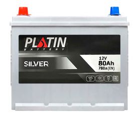 Автомобильный аккумулятор PLATIN Silver Asia SMF 6СТ-80Ah Аз 780A 57521799