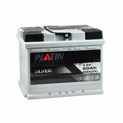 Автомобильный аккумулятор PLATIN Silver MF  60Ah 600A Аз 5602661