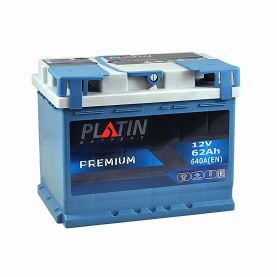 Автомобильный аккумулятор PLATIN Premium MF (L2) 62Ah 640A L+ 5652072