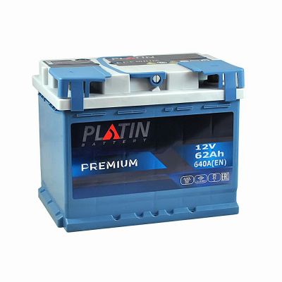 Автомобильный аккумулятор PLATIN Premium MF (L2) 62Ah 640A L+ 5652072
