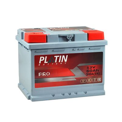Автомобильный аккумулятор PLATIN Pro MF (L2) 60Ah 540A L+ plpro5502429