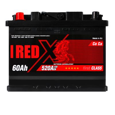 Автомобільний акумулятор RED X 6СТ-60Ah Аз 520A 555 81rx 