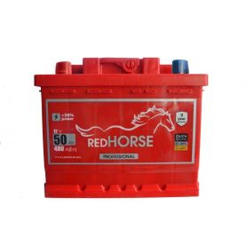 Автомобильный аккумулятор RED HORSE Professional Line 6СТ-50Ah Аз 480A (EN)