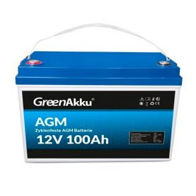 Аккумулятор тяговый GreenAkku AGM 100Ah Аз JM12-100