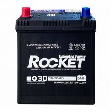 Автомобильный аккумулятор ROCKET Japan 6СТ-40Ah Аз ASIA 340A (CCA) ТК с переходником под клемму STD SMF 42B19R