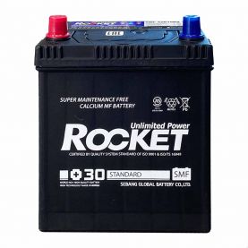 Автомобильный аккумулятор ROCKET Japan 6СТ-40Ah Аз ASIA 340A (CCA) ТК с переходником под клемму STD SMF 42B19R