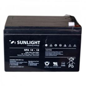 Аккумулятор тяговый SUNLIGHT 12Ah 12V