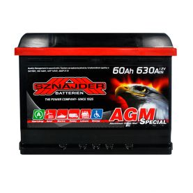 Автомобильный аккумулятор SZNAJDER AGM 6СТ-60Ah АзЕ 630A 560 02