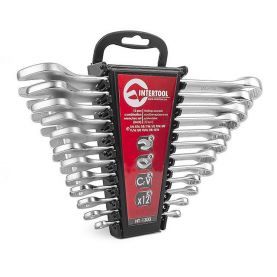 Набір ключів комбінованих 12 од. дюймових 1/4 '' - 15/16 '' INTERTOOL HT-1303