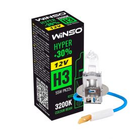 Лампа галогенна WINSO 912V H3 HYPER +30% 55W PK22s) 712300
