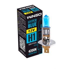 Лампа галогенная WINSO (12V H1 HYPER BLUE 4200K 55W P14.5s) 712140