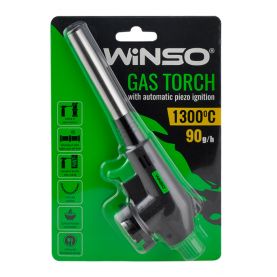 Горелка газовая WINSO с автоматическим пьезоподжигом длина сопла 76мм диаметр 13,6мм 260200