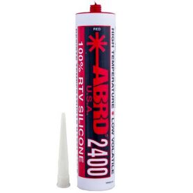 Герметик ABRO Red 2400 100% RTV Silicone высокотемпературный силиконовый красный картридж + 343 ° С 310гр SS-2400