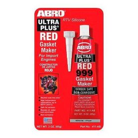 Герметик прокладка ABRO Ultra Plus 999 Red Gasket Maker червоний +343°C 85г 411-AB