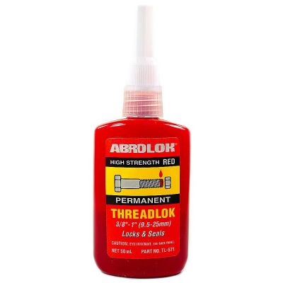 Фиксатор резьбы ABRO Threadlok красный для неразборных соединений TL-571 50мл