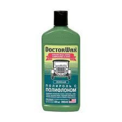 Поліроль DoctorWax Color Wax with Carnauba & PTFE з поліфлоном зелений DW8449 300мл