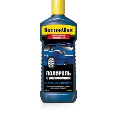 Полироль DoctorWax Color Wax with Carnauba & PTFE с полифлоном темно-синий DW8433 300мл