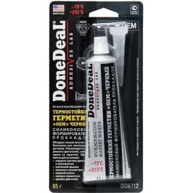 Герметик прокладка DoneDeaL + 345 ° C чорний DD6712 85г