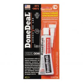 Герметик прокладка DoneDeaL + 345 ° C червоний силіконовий DD6724 42,5г