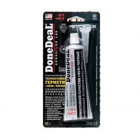 Герметик прокладка DoneDeaL + 345 ° C чорний силіконовий DD6712 85г