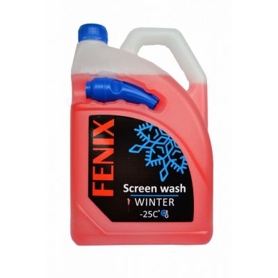 Омыватель стекла зимний FENIX -25 ПЕ Карамель (красный) 4л