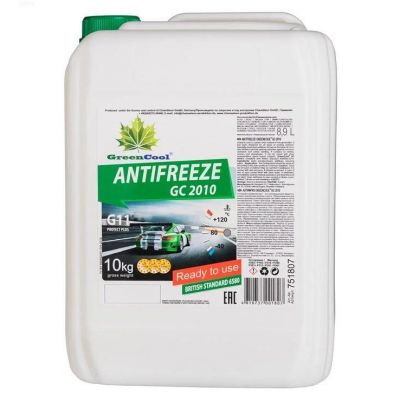 Антифриз GreenCool Antifreeze GC2010 G11 -40°C зелёный 10л 751807