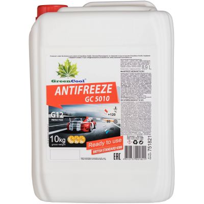 Антифриз GreenCool Antifreeze GC5010 G12 -40°C красный 10л 751821
