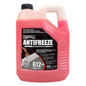 Антифриз HighWay LONG LIFE G12+ -40°C Красный 5л