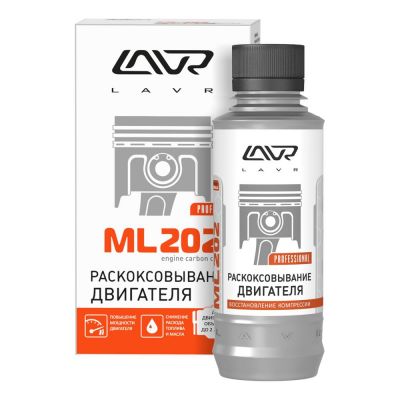 Раскоксовывание двигателя LAVR Engine carbon cleaner для двигателей до 2-х литров 185мл Ln2502
