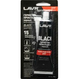 Герметик прокладка LAVR BLACK RTV silicone gasket maker чорний + 399 ° C 85г Ln1738