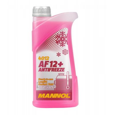 Антифриз MANNOL AF12+ Longlife Antifreeze -40°C красный 1л MN4012-1