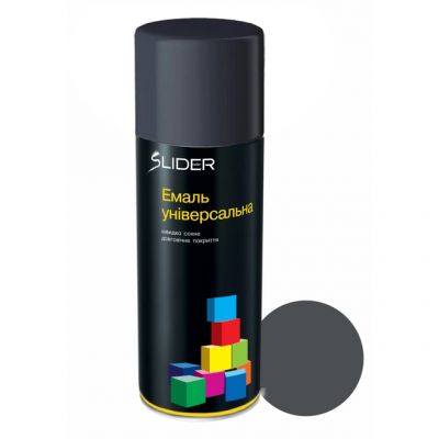 Краска (емаль) аерозольная SLIDER 7016 сірий антрацит МАТ 400 мл 000023345