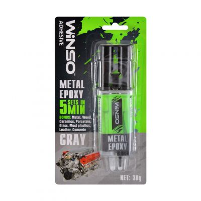 Клей Winso Metal Epoxy эпоксидный двухкомпонентный серый 30г 300500