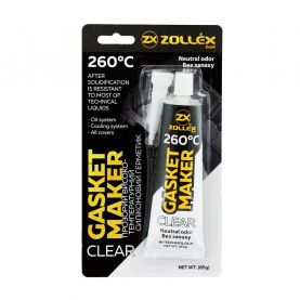 Герметик прокладка Zollex Clear Gasket Maker Premium +260 ° C прозорий 85г