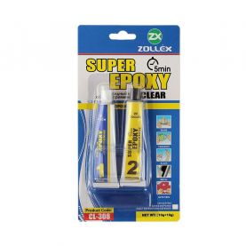 Клей Zollex Super Epoxy двухкомпонентный эпоксидный ST-308 2*10мл